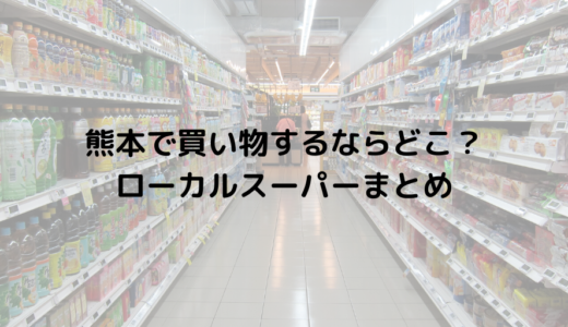 熊本で買い物をするなら？ローカルスーパーや大学近辺のお店まとめ