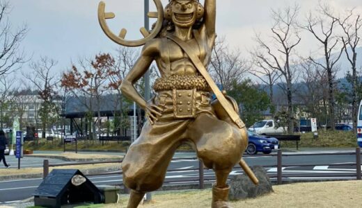 ウソップ像（ワンピース・観光スポット）阿蘇市黒川